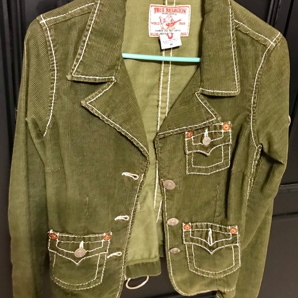 true religion green jacket